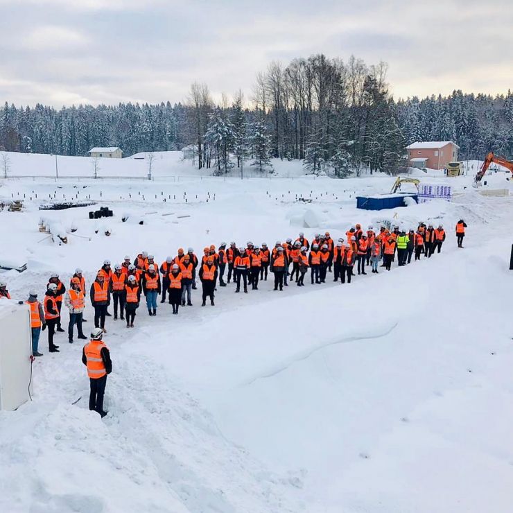 Perustusten teko talvella Perustusten teko talvella